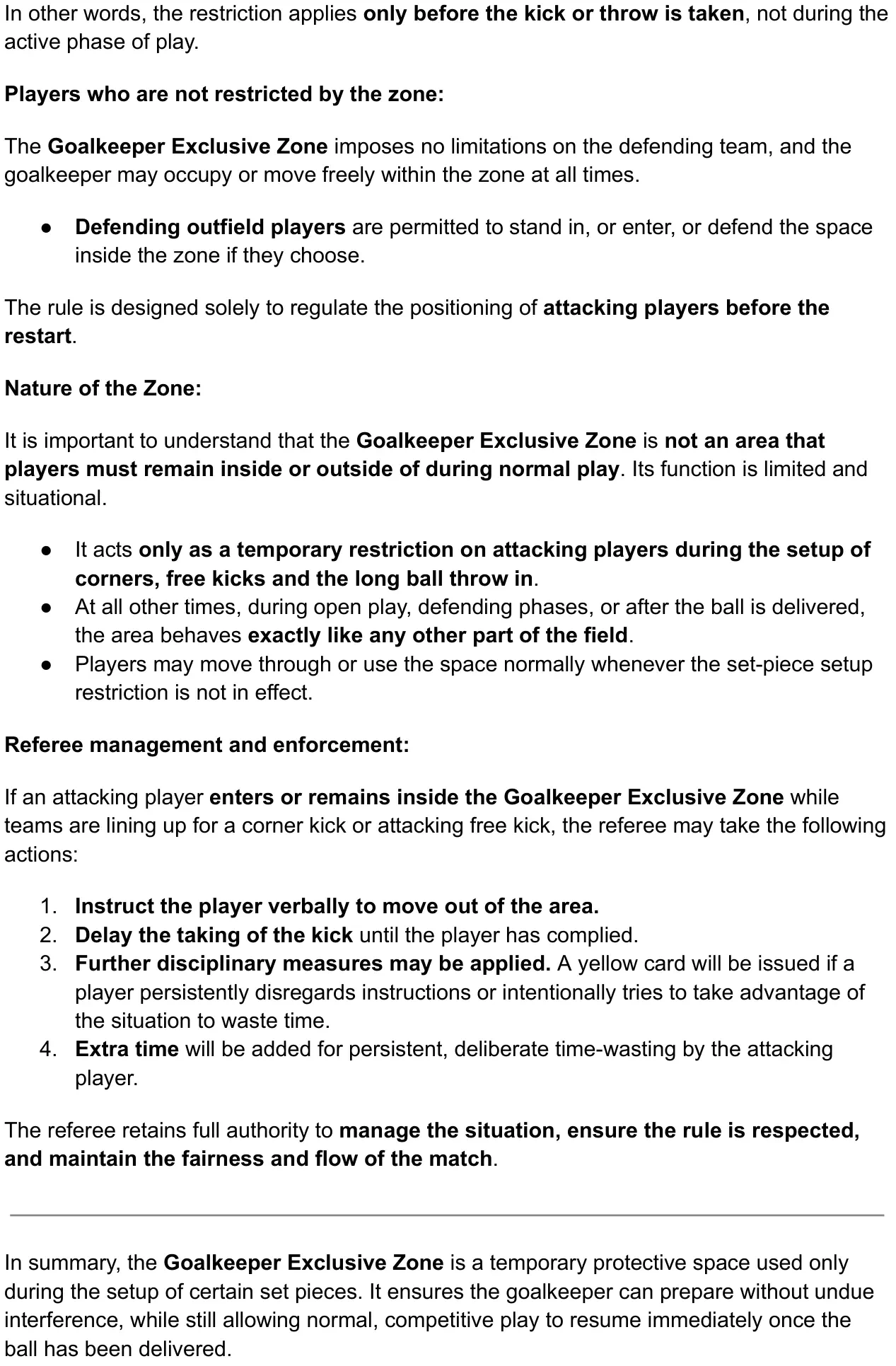 Goalkeeper Exclusive Zone diagram 2